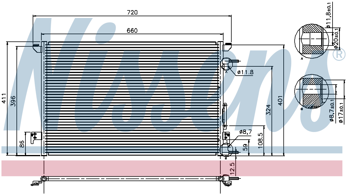 Nissens Aircon Condenser 94597