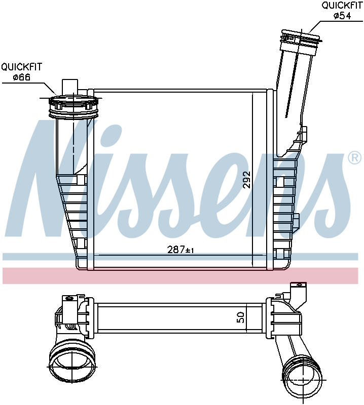 Nissens Charge Air Intercooler 96611