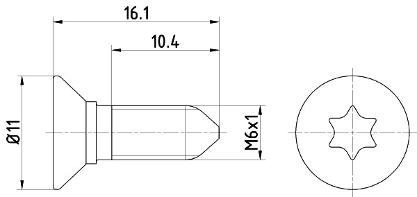 HELLA Bolt, brake disc PAG0008 8DZ355209-081