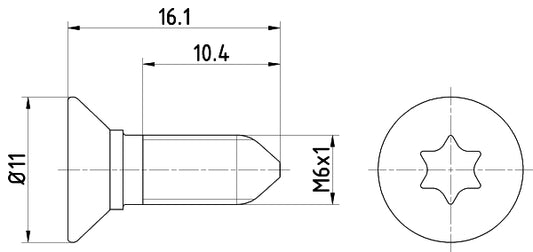 HELLA Bolt, brake disc PAG0008 8DZ355209-081