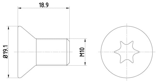 HELLA Bolt, brake disc PAG0010 8DZ355209-101