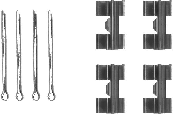 HELLA Accessory Kit, disc brake pad - K0213 - for e.g. FORD / IVECO / LAND ROVER 8DZ355203-451