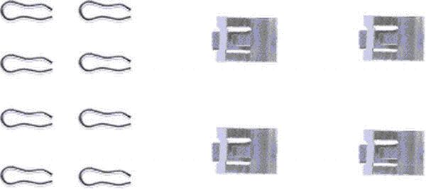 HELLA Accessory Kit, disc brake pad - K0015 - for e.g. ABARTH / ALFA ROMEO / AUTOBIANC 8DZ355202-201