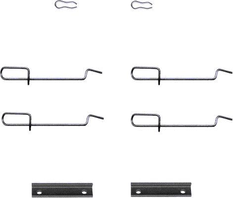 HELLA Accessory Kit, disc brake pad - K0043 - for e.g. ALPINE / CITROEN / PEUGEOT / RE 8DZ355202-341