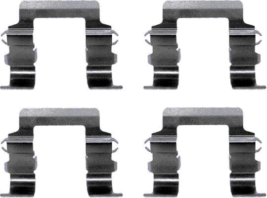 HELLA Accessory Kit, disc brake pad - K0066 - for e.g. HYUNDAI / MITSUBISHI / PROTON 8DZ355202-431