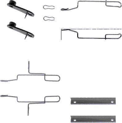 HELLA Accessory Kit, disc brake pad - K0081 - for e.g. CITROEN / MEGA / PEUGEOT 8DZ355202-531