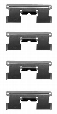 HELLA Accessory Kit, disc brake pad - K0383 - for e.g. GEO / HOLDEN / SUBARU / SUZUKI  8DZ355204-861