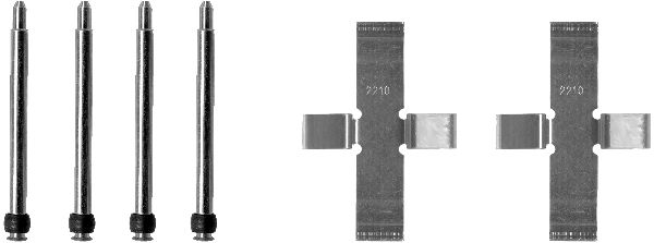 HELLA Accessory Kit, disc brake pad - K0008 - for e.g. MERCEDES-BENZ 8DZ355202-161