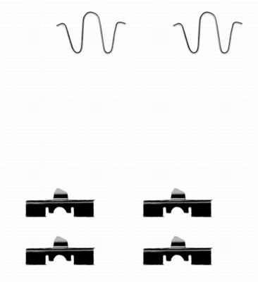 HELLA Accessory Kit, disc brake pad - K0070 - for e.g. DAIHATSU / EUNOS / MAZDA / SUZU 8DZ355202-471