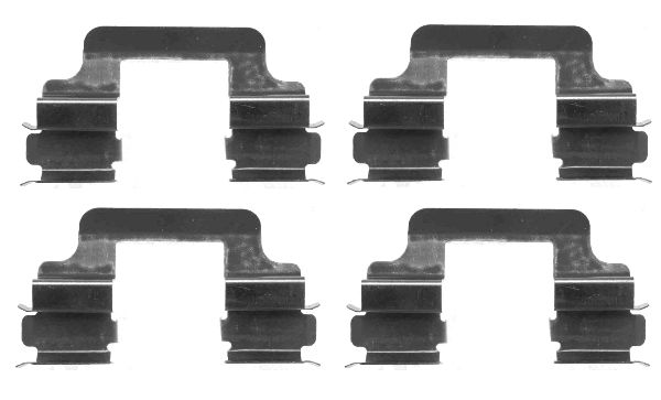 HELLA Accessory Kit, disc brake pad - K0151 - for e.g. ALFA ROMEO / AUDI / BENTLEY / D 8DZ355203-081