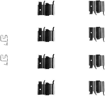 HELLA Accessory Kit, disc brake pad - K0117 - for e.g. EUNOS / MAZDA / MITSUBISHI / SU 8DZ355202-771
