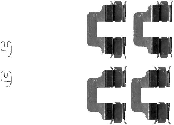 HELLA Accessory Kit, disc brake pad - K0118 - for e.g. ABARTH / ALFA ROMEO / BMW / CHE 8DZ355202-781