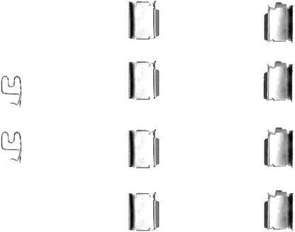 HELLA Accessory Kit, disc brake pad - K0119 - for e.g. CHEVROLET / CHRYSLER / DODGE /  8DZ355202-791