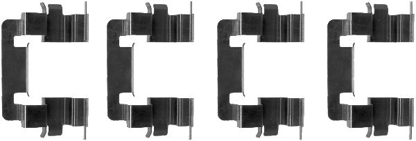 HELLA Accessory Kit, disc brake pad - K0143 - for e.g. HONDA / MG / NISSAN 8DZ355203-001