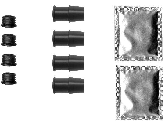 HELLA Accessory Kit, brake caliper - K0395 - for e.g. AC / ALFA ROMEO / ALPINA / AUDI  8DZ355201-591