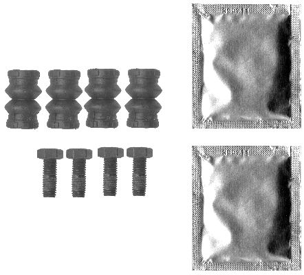 HELLA Accessory Kit, brake caliper - K0398 - for e.g. ABARTH / ALFA ROMEO / AUDI / BMW 8DZ355201-621