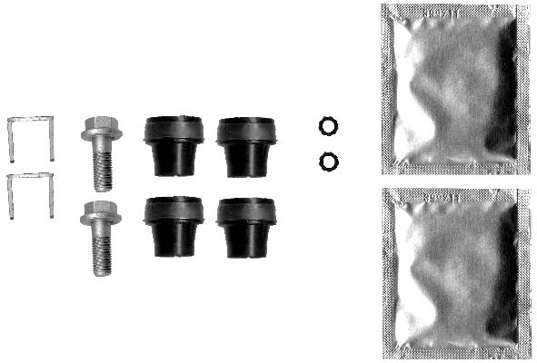 HELLA Accessory Kit, brake caliper - K0402 - for e.g. CHEVROLET / CITROEN / HOLDEN / N 8DZ355201-661