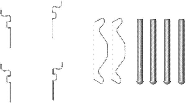HELLA Accessory Kit, disc brake pad - K0173 - for e.g. TOYOTA 8DZ355203-221