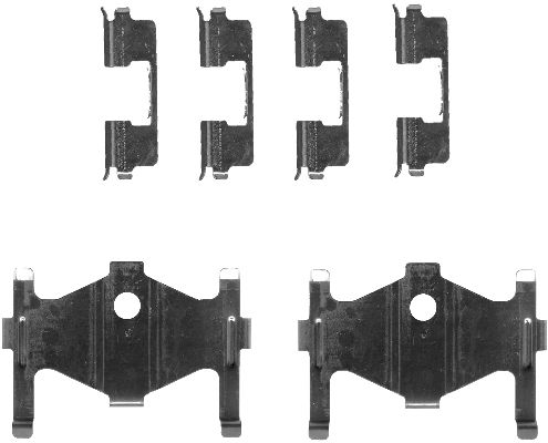 HELLA Accessory Kit, disc brake pad - K0180 - for e.g. HYUNDAI / KIA / NISSAN 8DZ355203-281