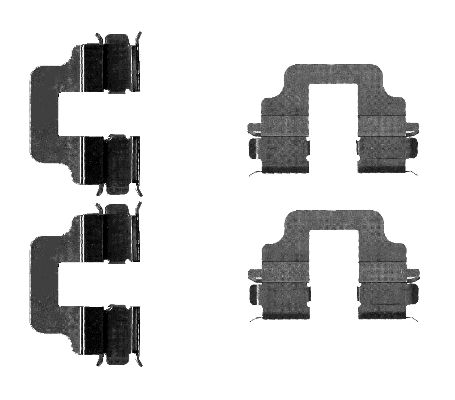 HELLA Accessory Kit, disc brake pad - K0181 - for e.g. FORD 8DZ355203-291