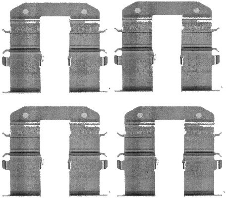 HELLA Accessory Kit, disc brake pad - K0187 - for e.g. DODGE / HYUNDAI / KIA 8DZ355203-351