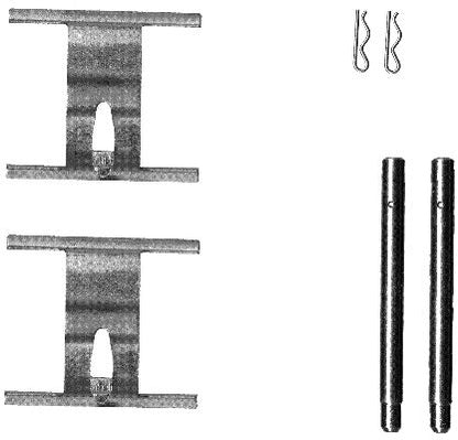 HELLA Accessory Kit, disc brake pad - K0166 - for e.g. AUDI / PORSCHE / VOLKSWAGEN 8DZ355203-191