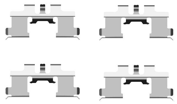 HELLA Accessory Kit, disc brake pad - K0168 - for e.g. CHEVROLET / DAIHATSU / MITSUBIS 8DZ355203-211