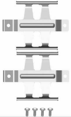 HELLA Accessory Kit, disc brake pad - K0301 - for e.g. MERCEDES-BENZ 8DZ355204-121