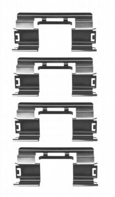 HELLA Accessory Kit, disc brake pad - K0326 - for e.g. BUICK / CHEVROLET / HOLDEN / OP 8DZ355204-351