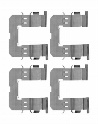 HELLA Accessory Kit, disc brake pad - K0327 - for e.g. MAZDA / SUBARU 8DZ355204-361