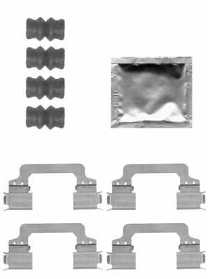 HELLA Accessory Kit, disc brake pad - K0328 - for e.g. LAND ROVER 8DZ355204-371