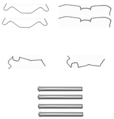 HELLA Accessory Kit, disc brake pad - K0238 - for e.g. DAIHATSU / PERODUA 8DZ355203-621