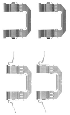 HELLA Accessory Kit, disc brake pad - K0252 - for e.g. INFINITI / NISSAN / RENAULT 8DZ355203-741