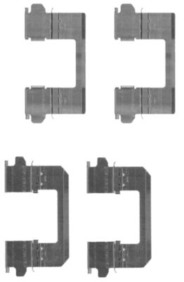 HELLA Accessory Kit, disc brake pad - K0255 - for e.g. NISSAN 8DZ355203-771