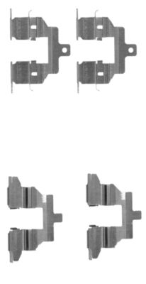 HELLA Accessory Kit, disc brake pad - K0257 - for e.g. NISSAN 8DZ355203-791