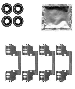 HELLA Accessory Kit, disc brake pad - K0371 - for e.g. CHRYSLER 8DZ355204-761