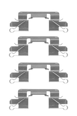 HELLA Accessory Kit, disc brake pad - K0417 - for e.g. MITSUBISHI / NISSAN / SUZUKI 8DZ355204-941