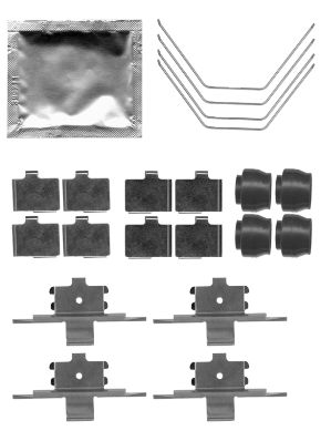 HELLA Accessory Kit, disc brake pad - K0419 - for e.g. MAZDA 8DZ355204-951