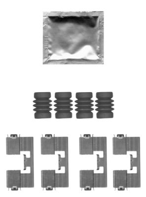 HELLA Accessory Kit, disc brake pad - K0443 - for e.g. BUICK / CHEVROLET / HOLDEN / OP 8DZ355205-171