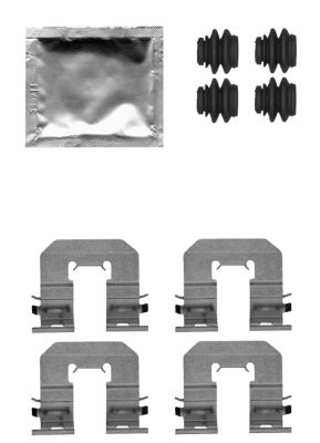 HELLA Accessory Kit, disc brake pad - K0453 - for e.g. HYUNDAI / KIA 8DZ355205-241