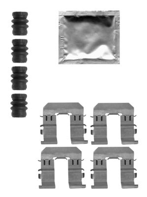 HELLA Accessory Kit, disc brake pad - K0460 - for e.g. SCION / SUBARU / TOYOTA 8DZ355205-271