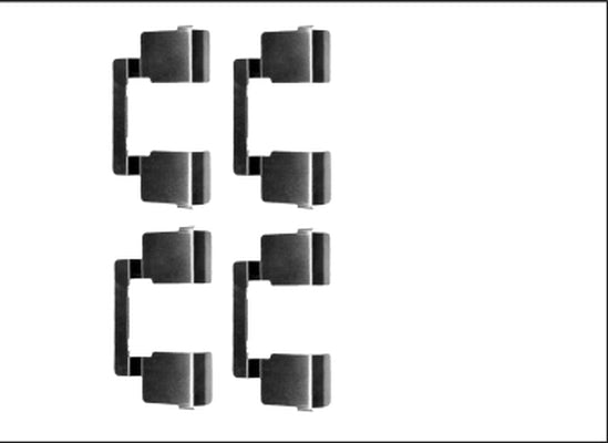 HELLA Accessory Kit, disc brake pad - K0675 - for e.g. RENAULT 8DZ355205-571