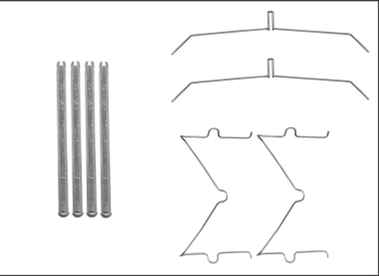 HELLA Accessory Kit, disc brake pad - K0681 - for e.g. TOYOTA 8DZ355205-641