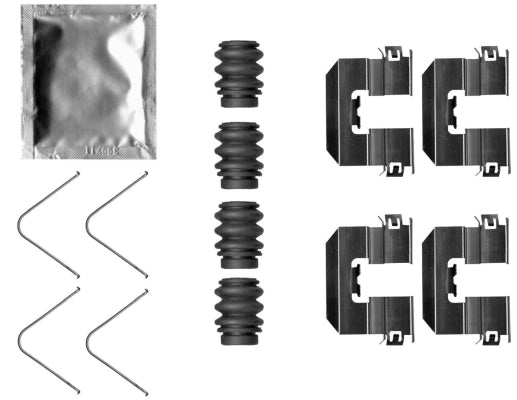 HELLA Accessory Kit, disc brake pad - K0716 8DZ355206-431
