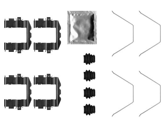 HELLA Accessory Kit, disc brake pad - K0717 8DZ355206-311