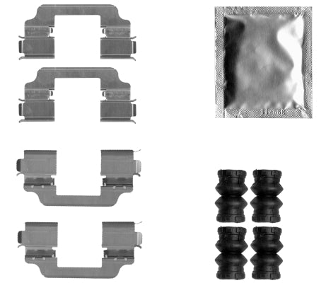 HELLA Accessory Kit, disc brake pad - K0800 8DZ355206-621