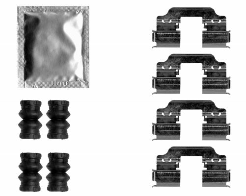 HELLA Accessory Kit, disc brake pad 8DZ355207-371