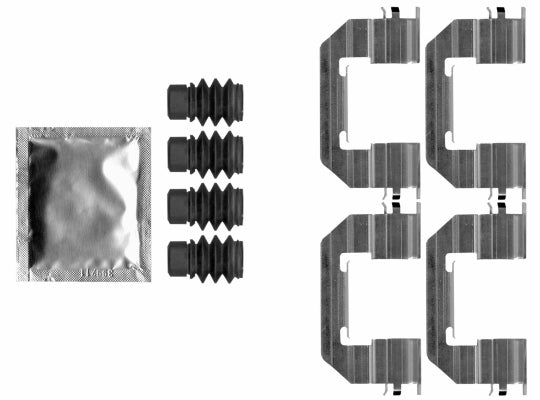 HELLA Accessory Kit, disc brake pad 8DZ355207-291