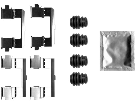 HELLA Accessory Kit, disc brake pad - K0752 8DZ355206-451