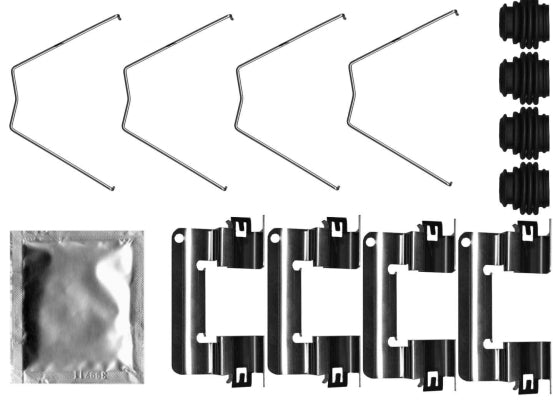 HELLA Accessory Kit, disc brake pad 8DZ355207-261